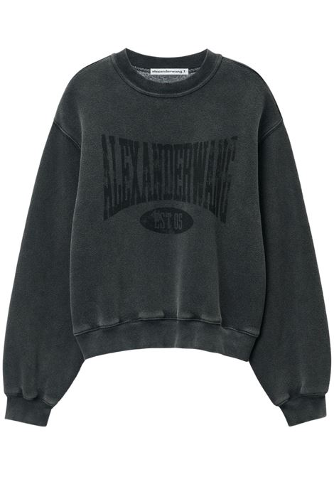 Black logo-print sweatshirt Alexander wang - women